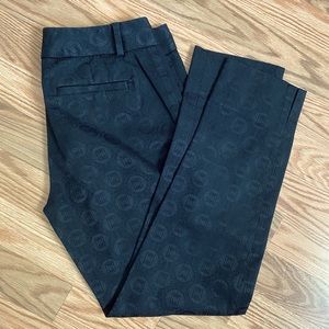 Black Pattern Work Pant